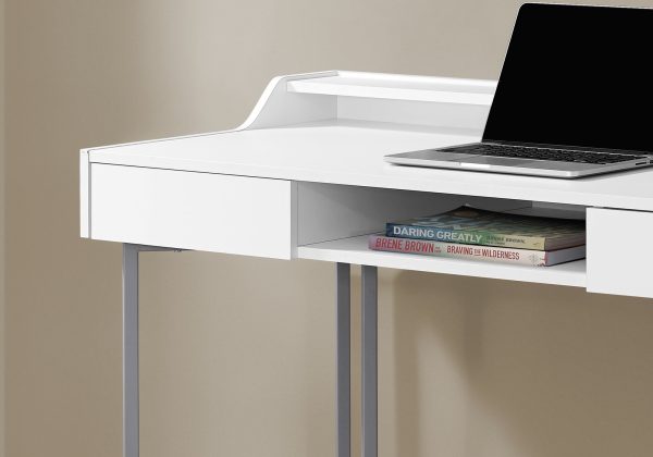 22" White Rectangular Writing Desk - Image 2