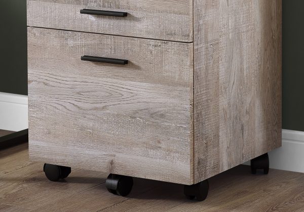 17.75" x 18.25" x 25.25" Taupe Particle Board 3 Drawers  Filing Cabinet - Image 2