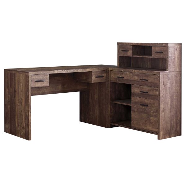 44.75" Reclaimed Wood Particle Board  Laminate and MDF Computer Desk - Image 2