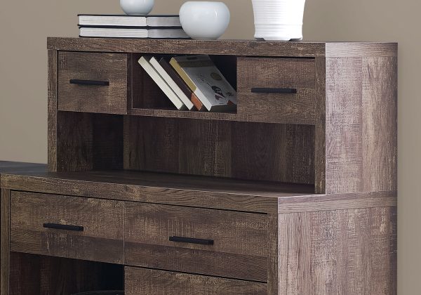 44.75" Reclaimed Wood Particle Board  Laminate and MDF Computer Desk - Image 3