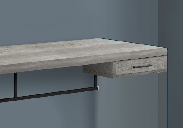 24" Grey Rectangular Computer Desk - Image 2