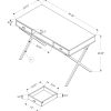 29.25" Grey Reclaimed Wood Particle Board and Black Metal Computer Desk - Image 4