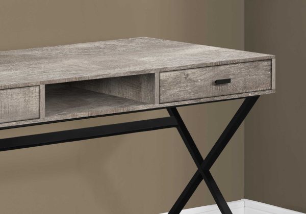 47" Rustic Taupe Computer Desk - Image 3