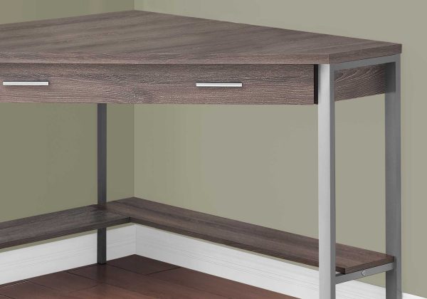 42" Taupe Corner Computer Desk - Image 2
