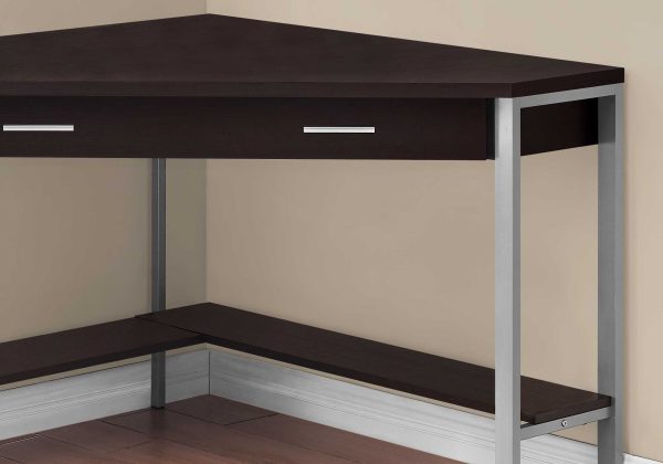 42" Brown Corner Computer Desk - Image 2