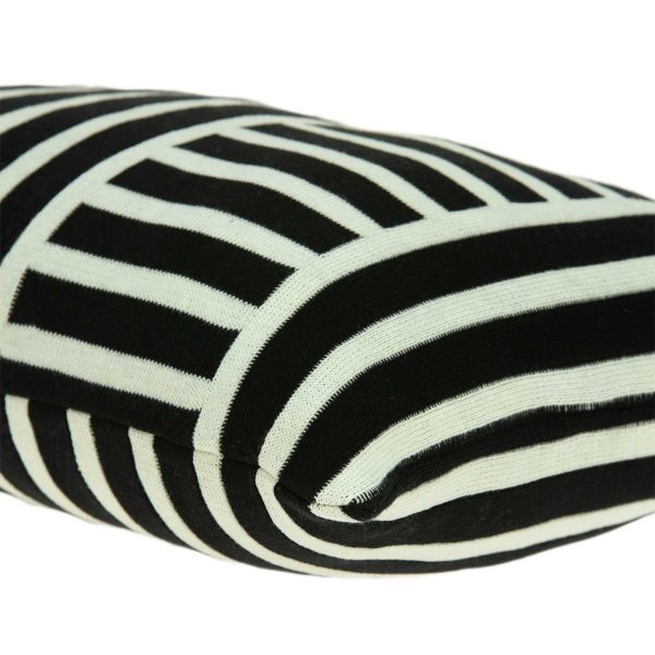 Elegant Black and White Lumbar Accent Pillow Cover - Image 4
