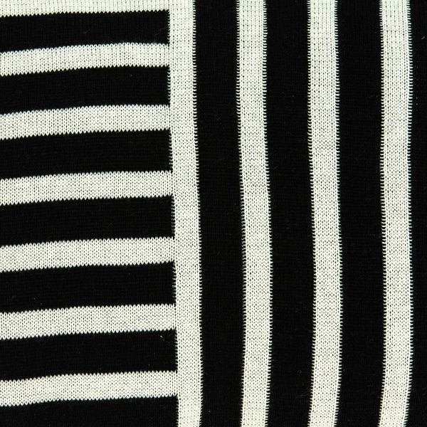 Elegant Black and White Lumbar Accent Pillow Cover - Image 5