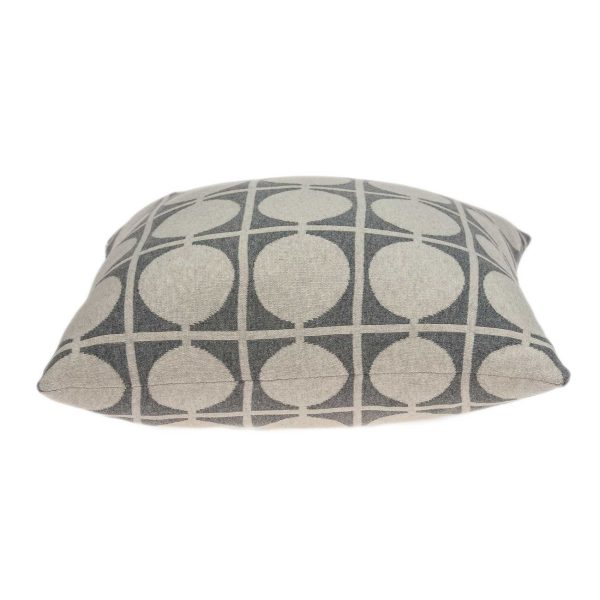 Geometric Design Tan and Grey Printed Pillow Cover - Image 3