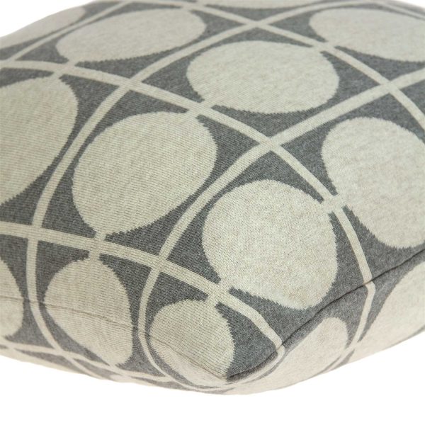 Geometric Design Tan and Grey Printed Pillow Cover - Image 4