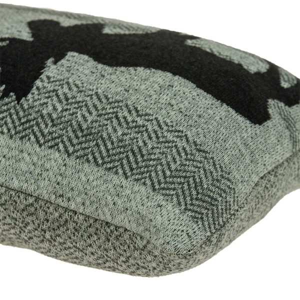 Heather Gray Moose Lodge Printed Pillow Cover - Image 4