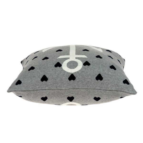 Grey White and Black Nautical Anchor Pillow Cover - Image 3