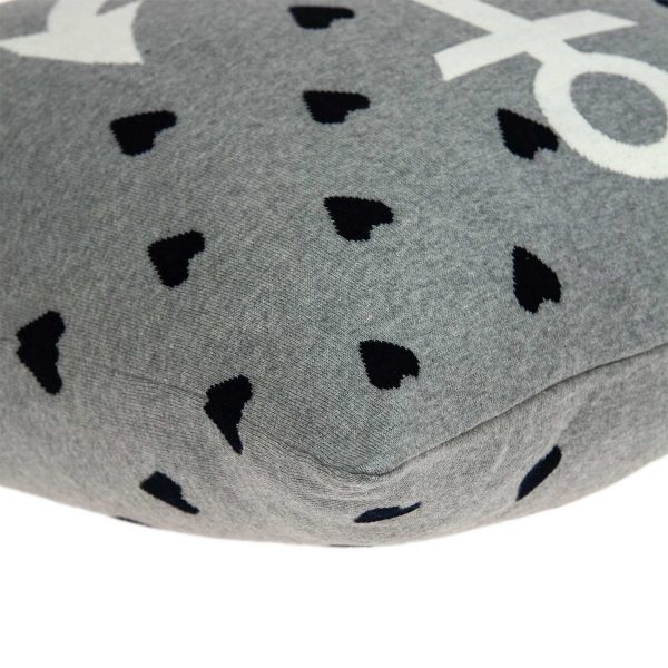 Grey White and Black Nautical Anchor Pillow Cover - Image 4