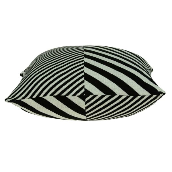 Contemporary Square Black and White Accent Pillow Cover - Image 3