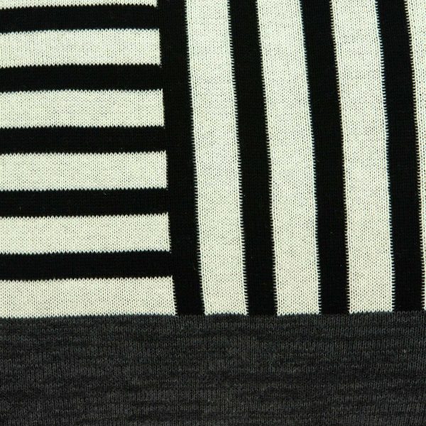 Modern Grid Lines Black and White Pillow Cover - Image 5