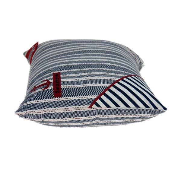 20" x 0.5" x 14" Nautical Blue Pillow Cover - Image 4