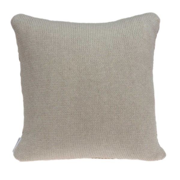Square Textured Beige Accent Pillow Cover - Image 2