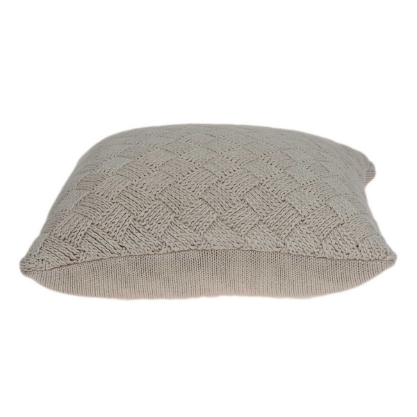 Square Textured Beige Accent Pillow Cover - Image 3