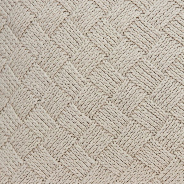 Square Textured Beige Accent Pillow Cover - Image 5