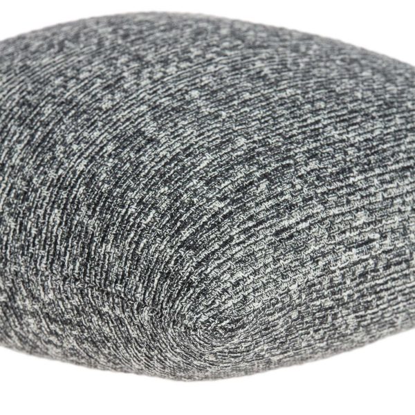 Square Gray Black Weave Accent Pillow Cover - Image 4