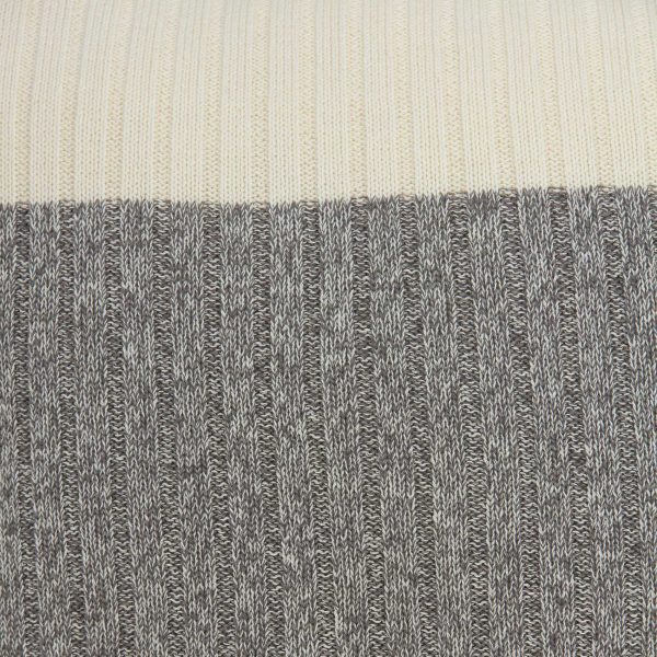 Square Gray and White Sweater Weather Pillow Cover - Image 5