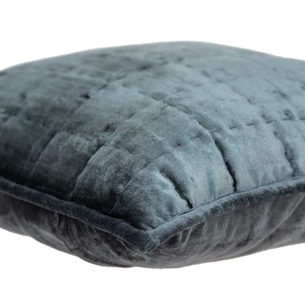 Super Soft Charcoal Solid Quilted Pillow Cover - Image 4