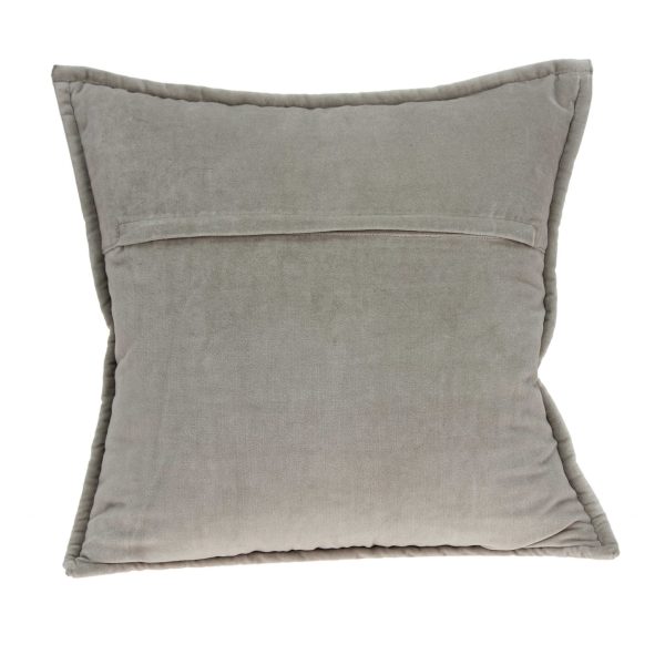 20" x 0.5" x 20" Transitional Gray Solid Quilted Pillow Cover - Image 2