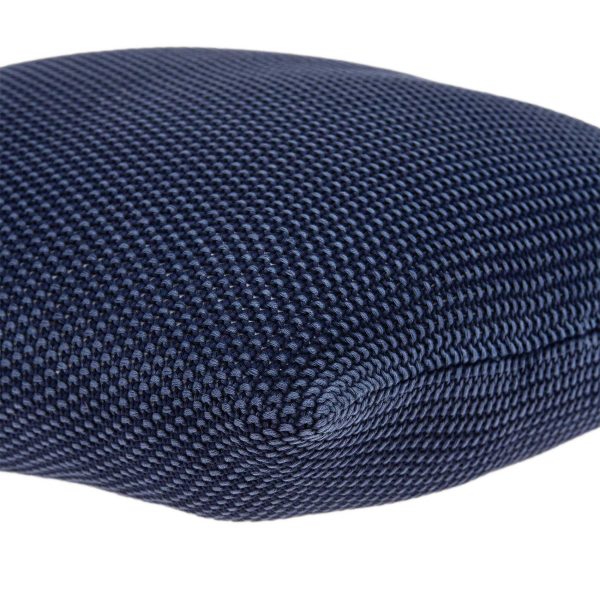 Casual Square Sweater Knit Navy Blue Accent Pillow Cover - Image 4