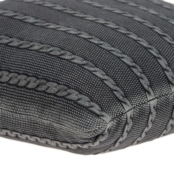 Casual Sweater Knit Gray Stripe Accent Pillow Cover - Image 4