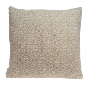 Casual Tan Honeycomb Design Square Accent Pillow Cover