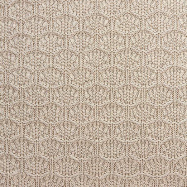 Casual Tan Honeycomb Design Square Accent Pillow Cover - Image 5