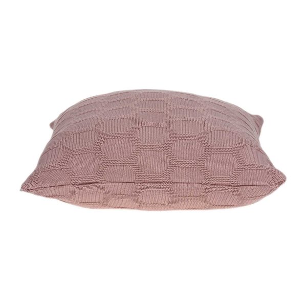 20" x 0.5" x 20" Transitional Pink Cotton Pillow Cover - Image 3