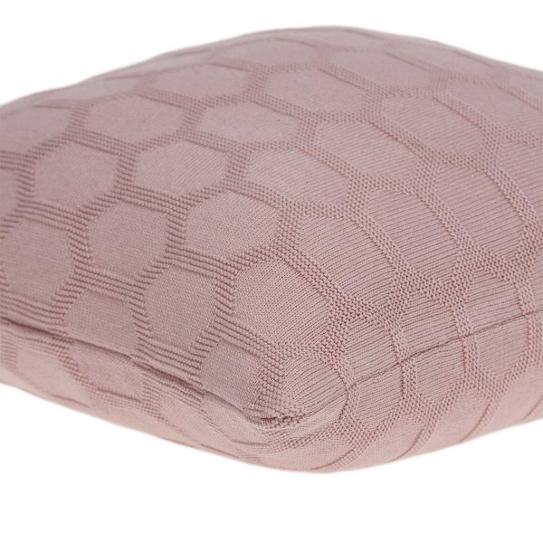 20" x 0.5" x 20" Transitional Pink Cotton Pillow Cover - Image 4