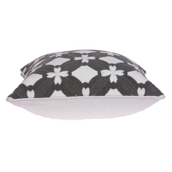 20" x 0.5" x 20" Transitional Gray and White Pillow Cover - Image 3