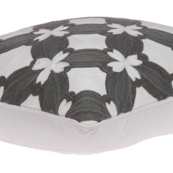 20" x 0.5" x 20" Transitional Gray and White Pillow Cover - Image 4