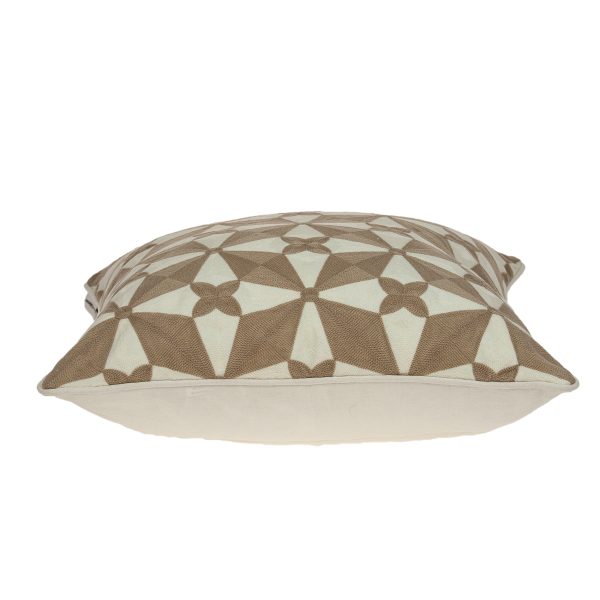 20" x 0.5" x 20" Transitional Beige and White Accent Pillow Cover - Image 3