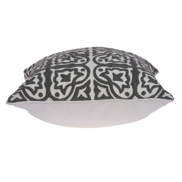 20" x 0.5" x 20" Stunning Traditional Gray and White Pillow Cover - Image 3