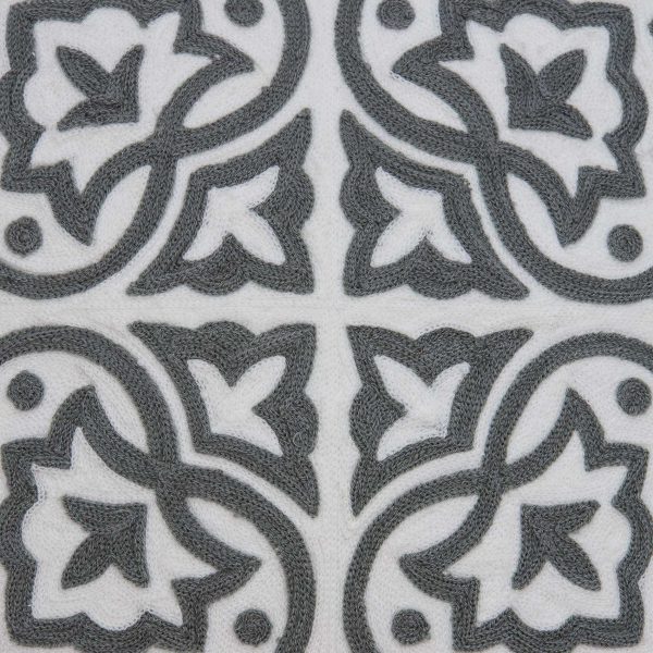 20" x 0.5" x 20" Stunning Traditional Gray and White Pillow Cover - Image 5