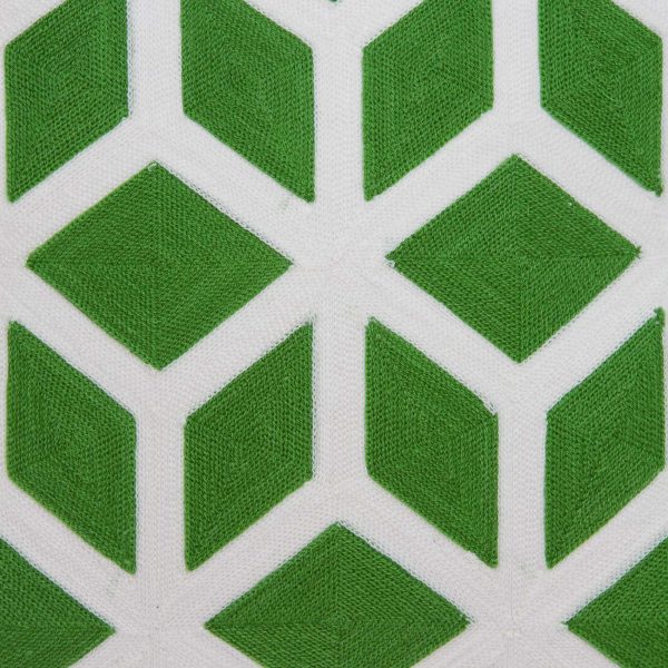 20" x 0.5" x 20" Transitional Green and White Pillow Cover - Image 5