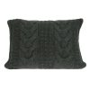 Gray Sweater Knit Lumbar Accent Pillow Cover - Image 2