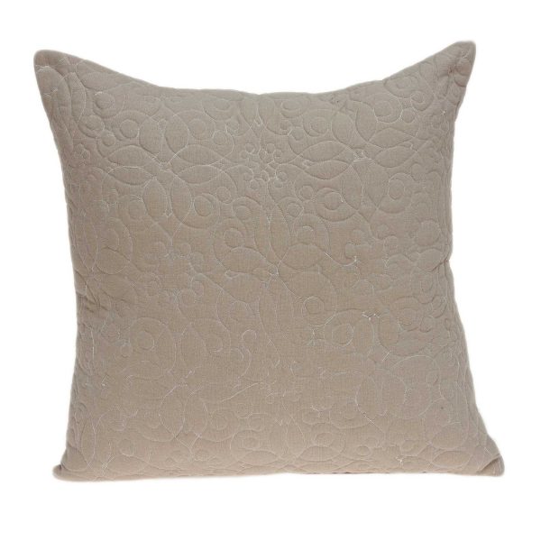 20" x 0.5" x 20" Beautiful Transitional Tan Pillow Cover