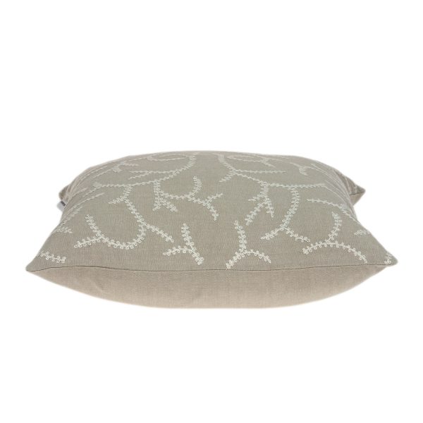 20" x 0.5" x 20" Transitional Beige Cotton Accent Pillow Cover - Image 4