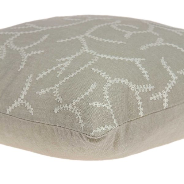 20" x 0.5" x 20" Transitional Beige Cotton Accent Pillow Cover - Image 5