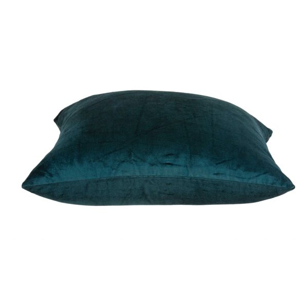 18" x 7" x 18" Transitional Teal Solid Pillow Cover With Poly Insert - Image 3