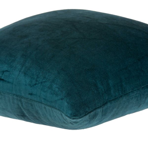 18" x 7" x 18" Transitional Teal Solid Pillow Cover With Poly Insert - Image 4