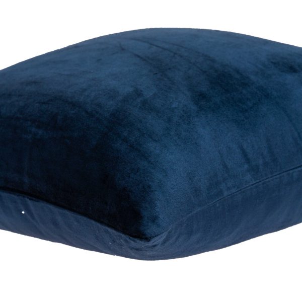 18" x 7" x 18" Transitional Navy Blue Solid Pillow Cover With Poly Insert - Image 4