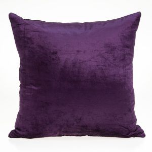 20" x 7" x 20" Transitional Purple Solid Pillow Cover With Poly Insert