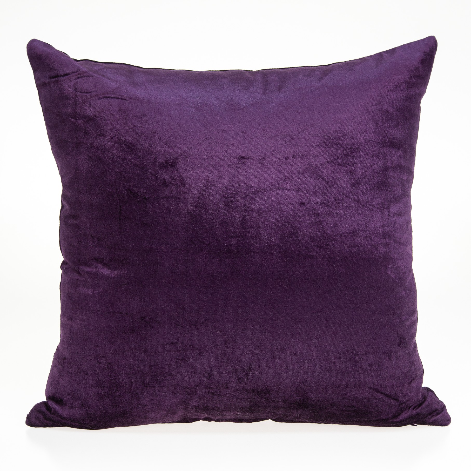 20" x 7" x 20" Transitional Purple Solid Pillow Cover With Poly Insert