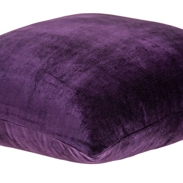 20" x 7" x 20" Transitional Purple Solid Pillow Cover With Poly Insert - Image 4