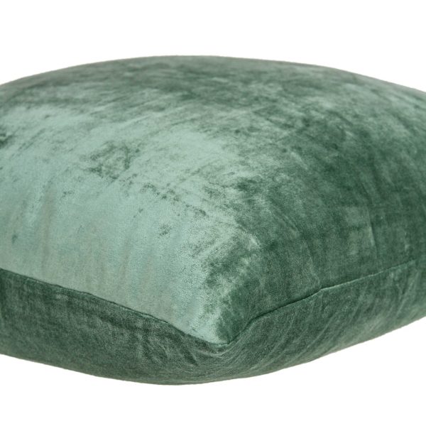 20" x 7" x 20" Transitional Green Solid Pillow Cover With Poly Insert - Image 4