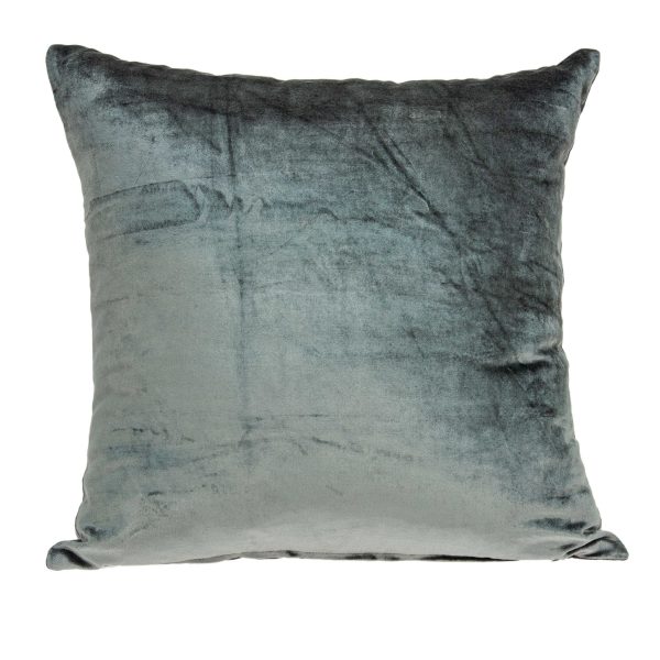 20" x 7" x 20" Transitional Charcoal Solid Pillow Cover With Poly Insert